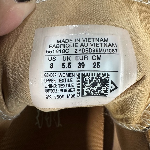 Converse Chuck Taylor Lux Mid Wedge Sneakers Sz 8 deep purple - Picture 5 of 7